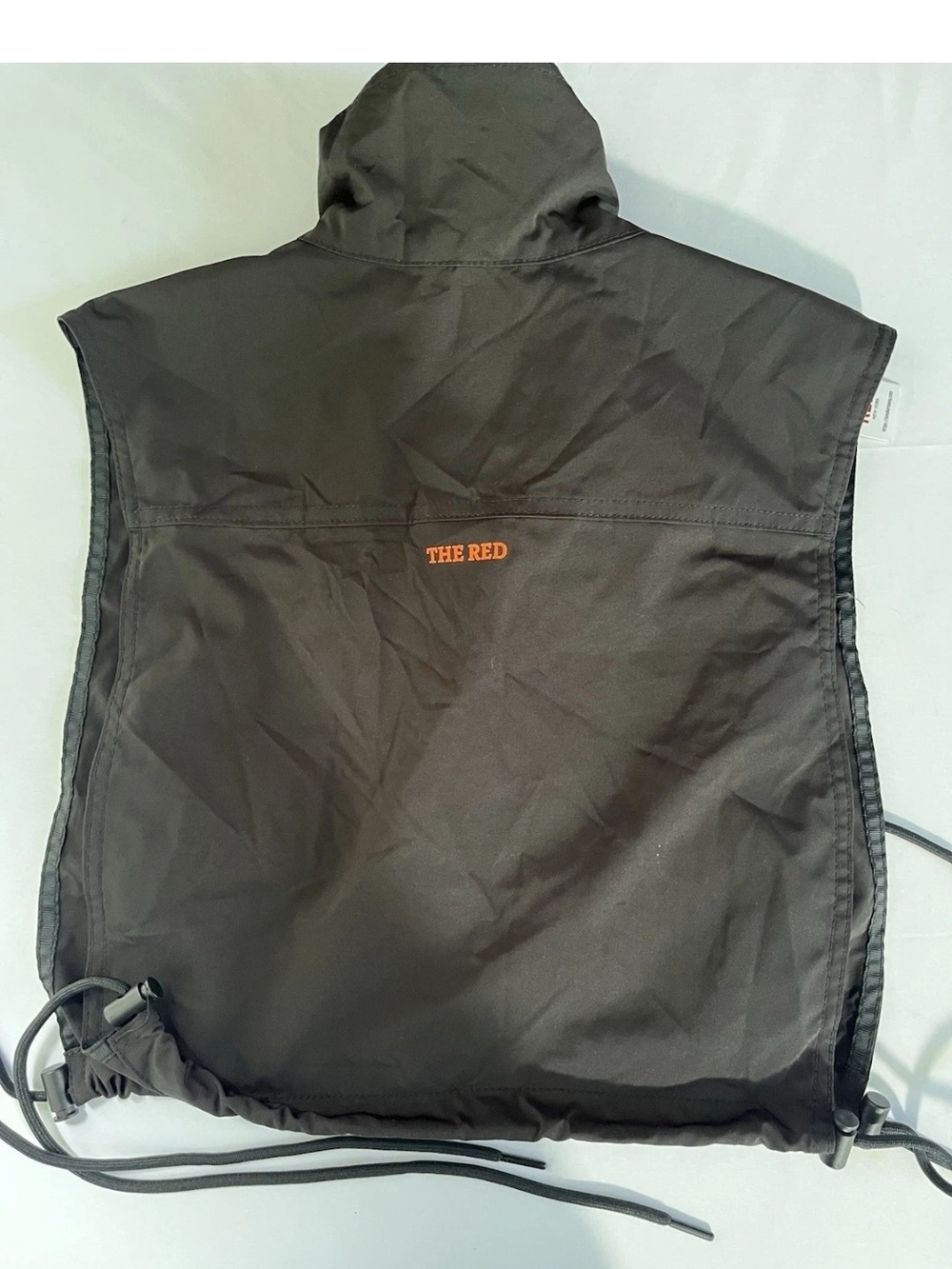 Smoke Rise RED Utility Cargo Vest Drawstring Streetwear Techwear Size M NWT - Picture 3 of 6